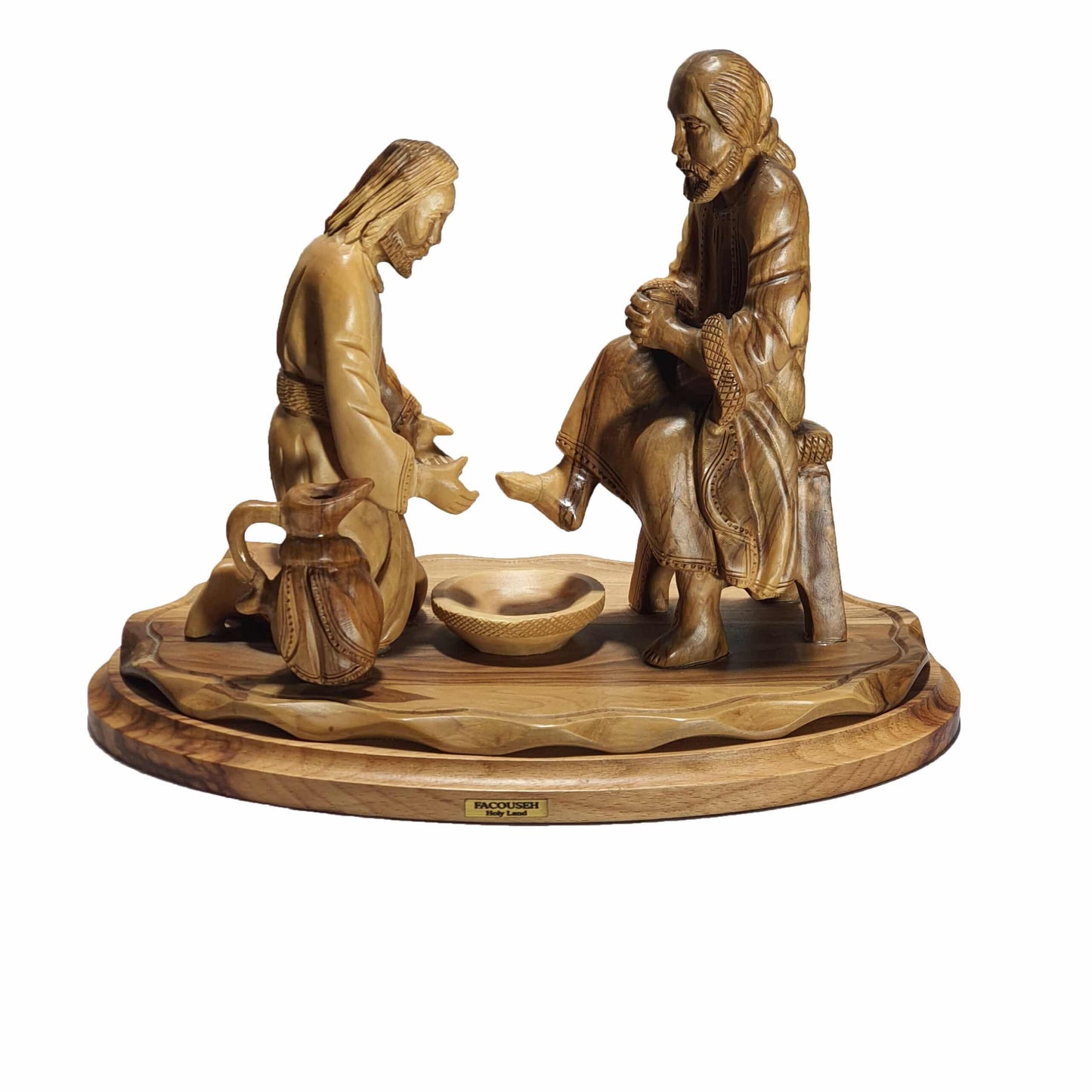 Olive Wood Jesus Washing Feet