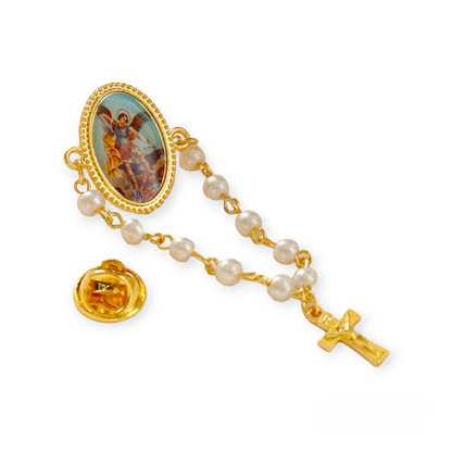 Christian Rosary Brooch Catholic Religious Gifts Pendant Brooch Lapel Pin