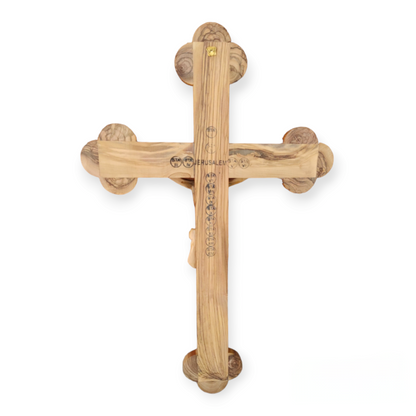 Large Cross 21" Hand made Olive Wood Wall Crucifix