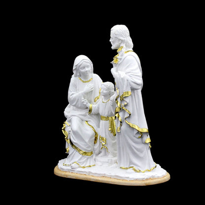 Statue de la Sainte Famille (Blanc et Or)