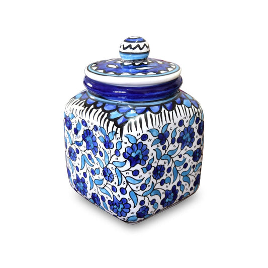 Ceramic Jar With Hand-pained Art