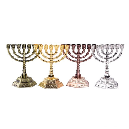 Menorah 7 branches, plusieurs couleurs