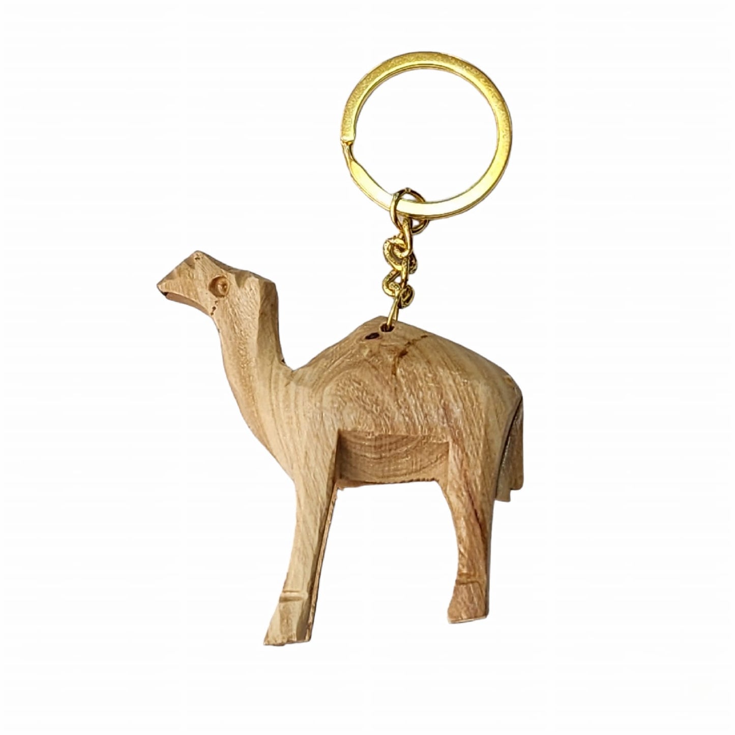 Olive Wood Camel Keychain