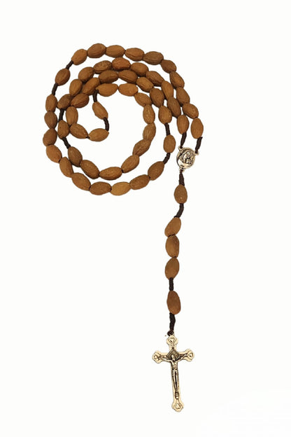 Olive Beads Rosary, Knitting With Thread