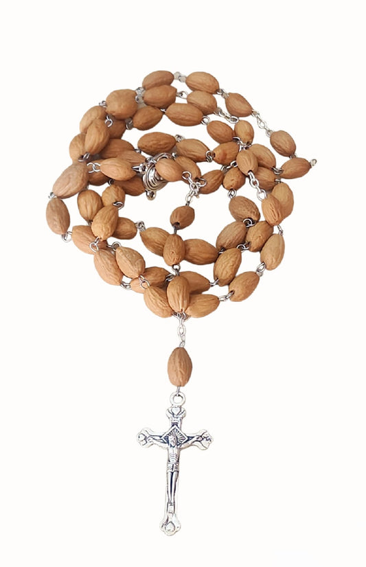 Olive Wood Beads Rosary With Cross