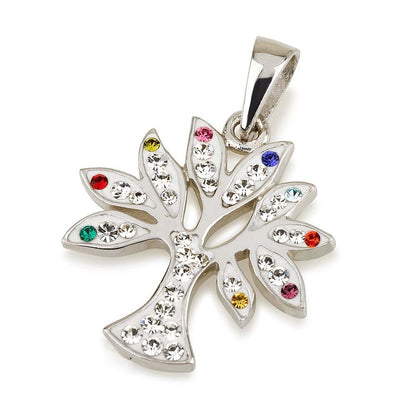 Silver Tree of Life Pendant, Multiple Colours