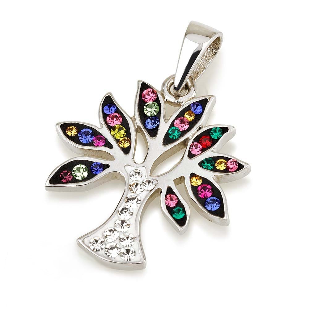 Silver Tree of Life Pendant, Multiple Colours