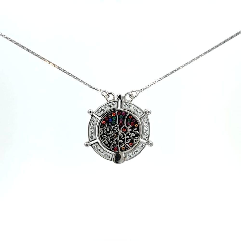 Silver The Tree of Life Necklace, Two Sided, Multiple Colours