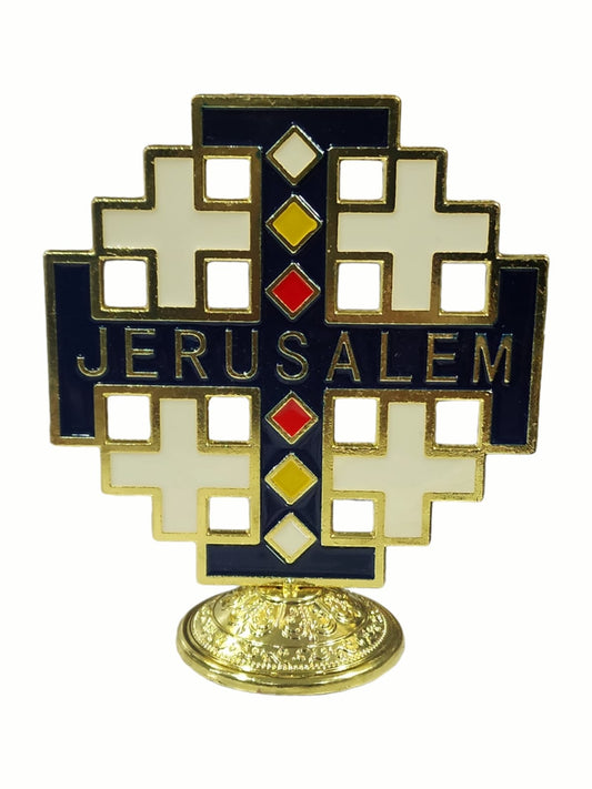 Holy Cross With Cover, With A Stand, Jerusalem Written On Cross