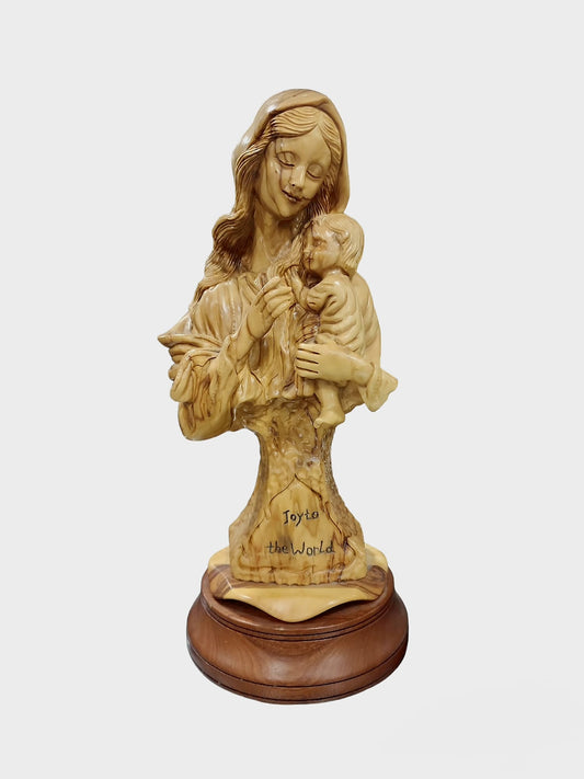 Virgin Mary & Baby Jesus Olive Wood Statue