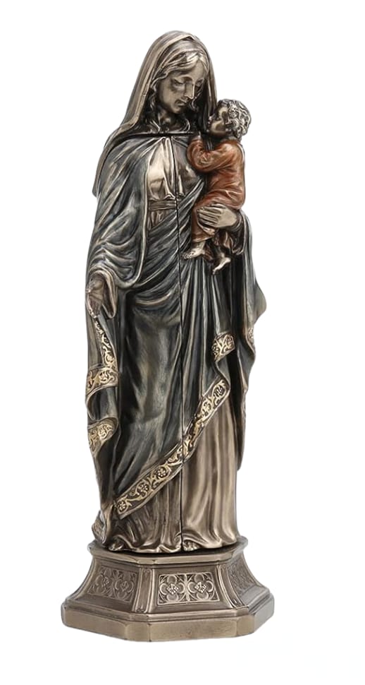 Veronese Design Triptyque Vierge à l'Enfant Jésus Religieux Bronze