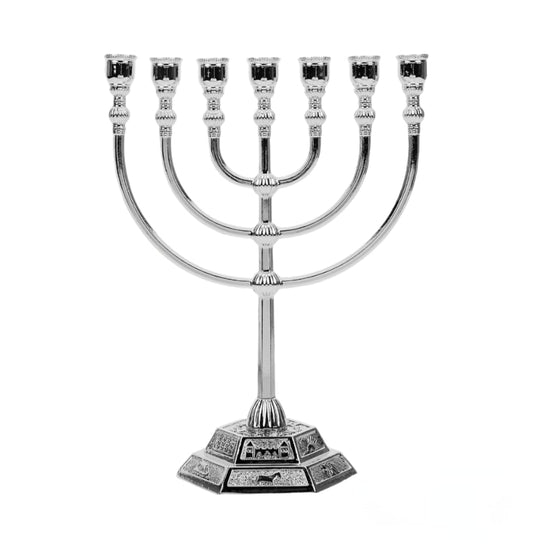 Menorah Couleur Argent 7 Branches