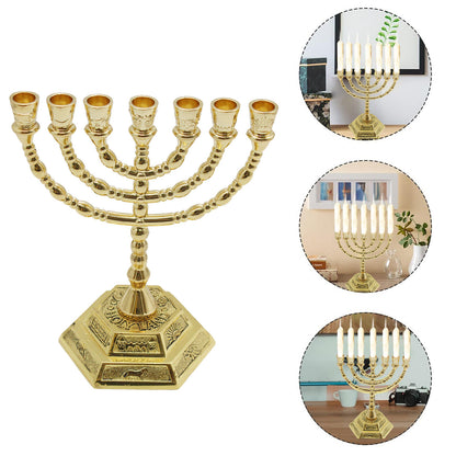 Menorah 7 branches, plusieurs couleurs