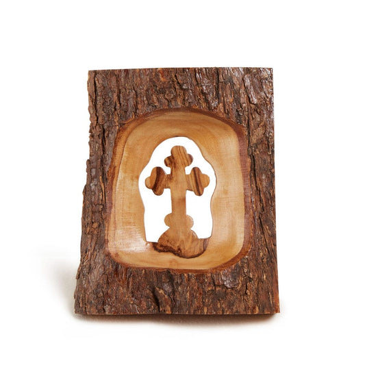Cross Carved In Olive Wood