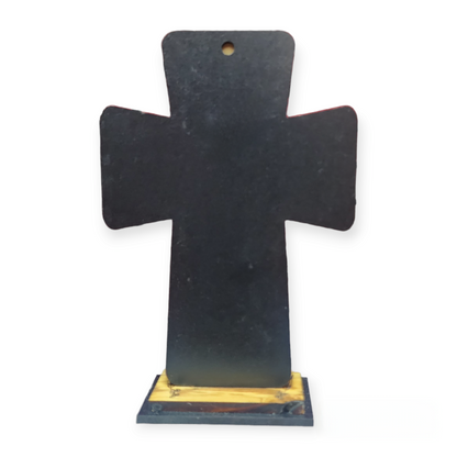 Our Father Cross with laser engraving of the Last Supper